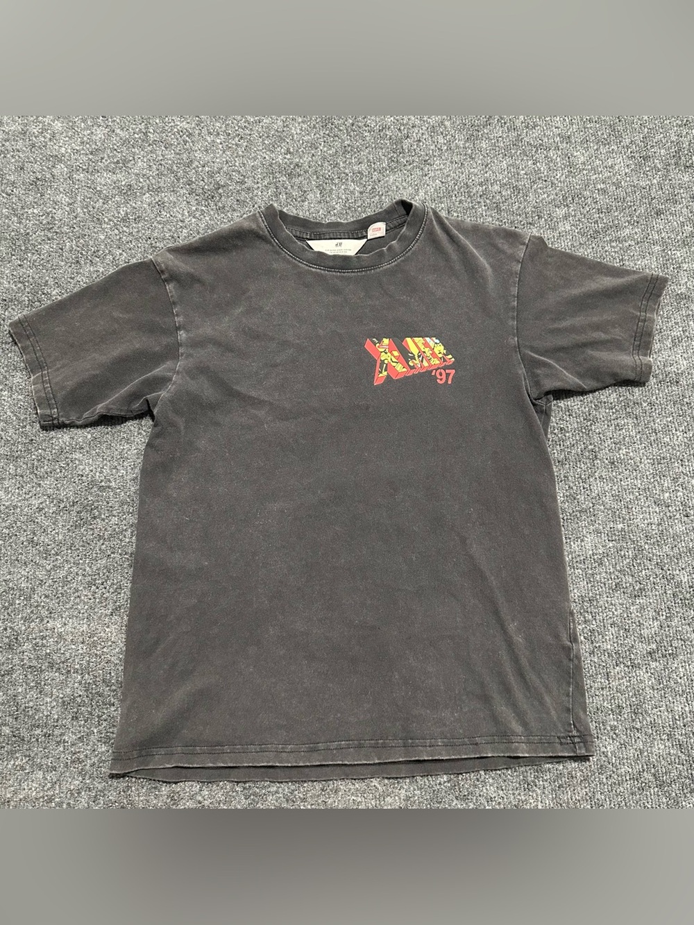 H&M Marvel kid's X-Men '97 faded black t-shirt size US 8/10